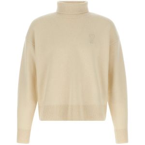 Ami Paris - Truien - Beige - Unisex - Wol