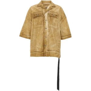 Rick Owens, Heren, Overhemden, Beige, Maat: S
