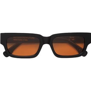 Retrosuperfuture - Roma Refined - Accessoire - Zwart - Acetaat - Glanzend Zwart Warm Bruin