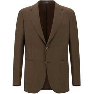 Boggi Milano, Heren, Jassen, Bruin, Maat: 3XL Wol,