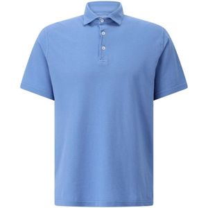 Fedeli, Heren, Tops, Blauw, Maat: 4XL Katoen,