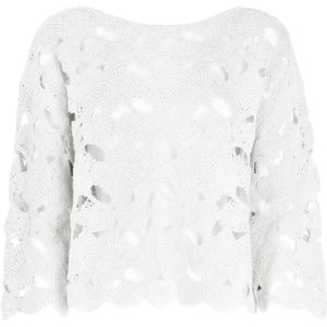 Kangra, Dames, Truien, Wit, Maat: XS Katoen,