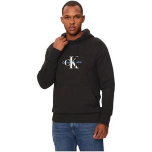 Calvin Klein Jeans, Heren, Sweatshirts & Hoodies, Zwart, Maat: XS