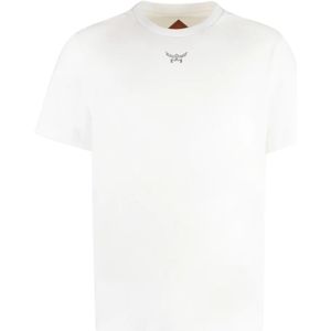 MCM - T-Shirt - Biologisch Katoen - Geribbelde Kraag - Reguliere Pasvorm