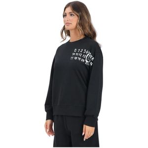Maison Margiela, Dames, Sweatshirts & Hoodies, Zwart, Maat: XS Katoen,