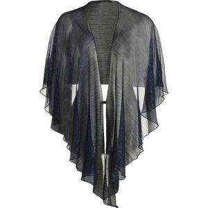 Vera Mont - Glitter Cape - Poncho - Blauw - ONE Size