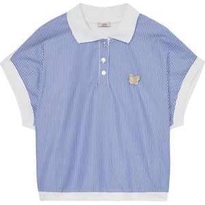 Oltre, Dames, Tops, Blauw, Maat: XL Katoen,