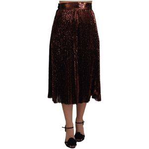 Dolce & Gabbana, Dames, Rokken, Bruin, Maat: XS Katoen,