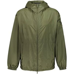 Prada, Heren, Jassen, Groen, Maat: M Nylon,