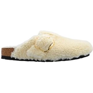 Birkenstock - Boston Big Buckle Slides - Beige - Badslippers