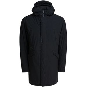 Herno, Heren, Mantels, Zwart, Maat: L Polyamide,