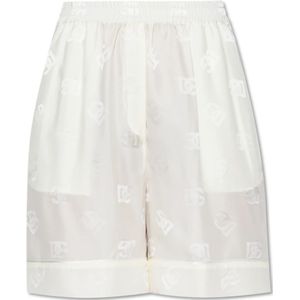 Dolce & Gabbana, Dames, Korte broeken, Beige, Maat: XS Zijde,