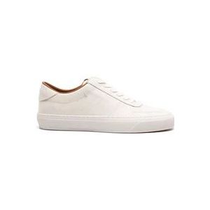 Moncler Witte Leren Sneakers met Veters , White , Heren , Maat: 44 EU