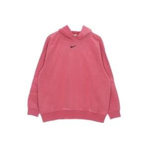 Nike Essential Plush Hoodie voor dames , Pink , Dames , Maat: L