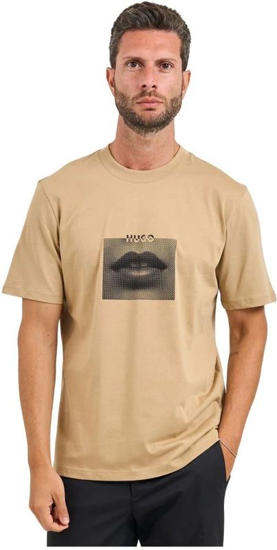 HUGO - Deterni - T-shirt - Zwart - Katoen