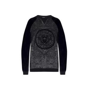Balmain Zwarte Sweatshirt met Lange Mouwen , Black , Dames , Maat: M