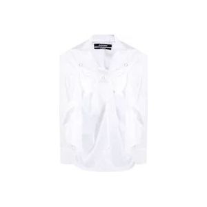 Jacquemus Witte Overhemd met Lange Mouwen, Upgrade Jouw Garderobe met Dit Prachtige Stuk , White , Dames , Maat: S
