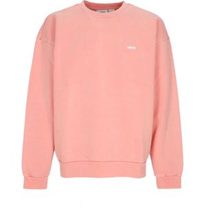 Obey, Heren, Sweatshirts & Hoodies, Roze, Maat: L Katoen,