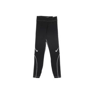 Nike High Rise Swoosh Logo Leggings Zwart/Wit , Black , Dames , Maat: 2XS