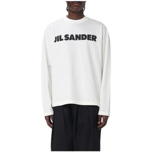Jil Sander, Heren, Tops, Wit, Maat: S Jersey,