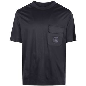 Emporio Armani, Heren, Tops, Zwart, Maat: S Nylon,