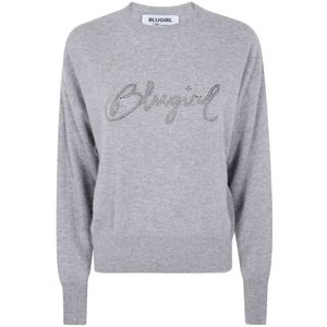 Blugirl, Dames, Truien, Grijs, Maat: XL