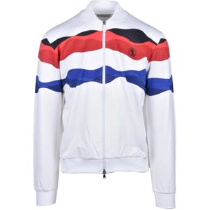 Bikkembergs, Heren, Sweatshirts & Hoodies, Wit, Maat: L Katoen,