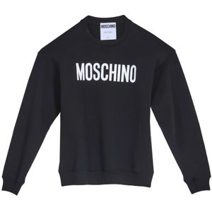 Moschino, Heren, Sweatshirts & Hoodies, Zwart, Maat: S Katoen,