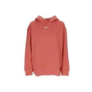 Nike Fleece Hoodie Essential Collection Madder Root/White , Pink , Dames , Maat: M