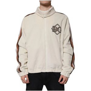 Dolce & Gabbana - Logo Appliqué Corduroy Jas - Beige