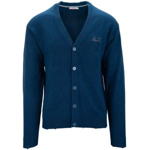 Sun68, Heren, Truien, Blauw, Maat: M Wol,