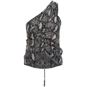 Iro, Dames, Tops, Zwart, Maat: L Leer,