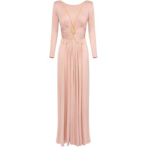 Elisabetta Franchi, Dames, Jurken, Roze, Maat: S Jersey,