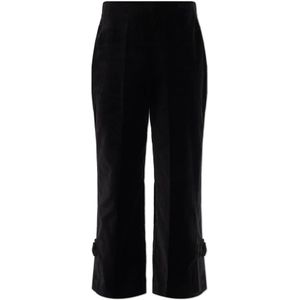 Posse, Dames, Broeken, Zwart, Maat: XS Velours,