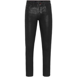 Philipp Plein, Heren, Jeans, Zwart, Maat: W36 Katoen,