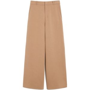 Max Mara, Dames, Broeken, Bruin, Maat: L Katoen,