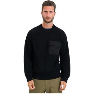 Boss Orange - Kalamaro - Gebreide Trui - Zwart - Met Borstzak