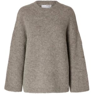 Selected Femme, Dames, Truien, Grijs, Maat: L Nylon,
