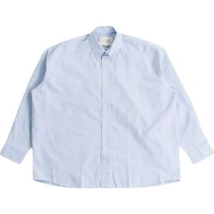 Studio Nicholson, Heren, Overhemden, Blauw, Maat: L Katoen,