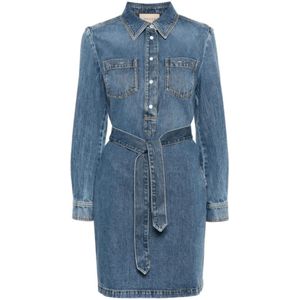 Gucci, Dames, Jurken, Blauw, Maat: S Denim,