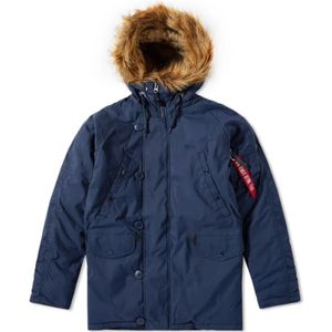Alpha Industries, Heren, Jassen, Blauw, Maat: M Nylon,