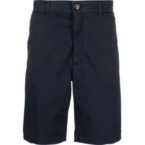 Brunello Cucinelli, Heren, Korte broeken, Blauw, Maat: 3XL Katoen,