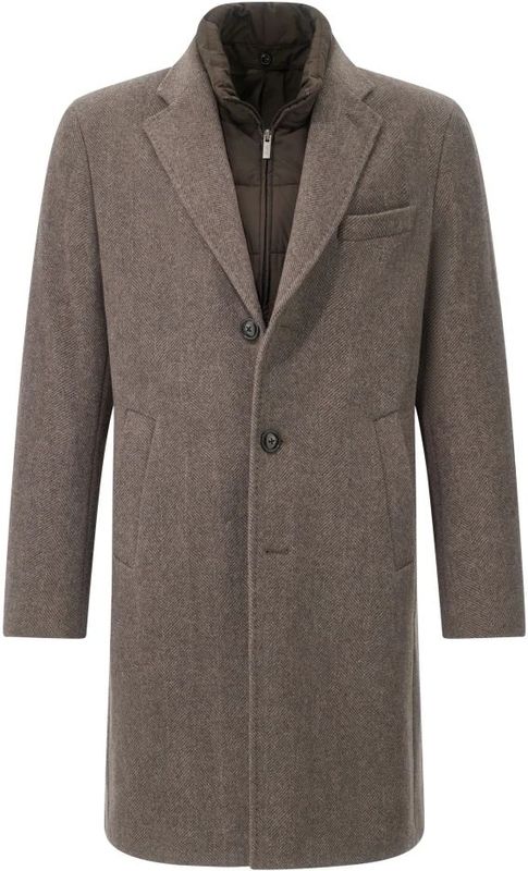 Boggi Milano - Wollen Gewatteerde Jas - Bruin - Heren