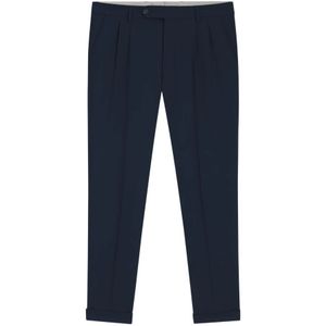 Boss, Heren, Broeken, Blauw, Maat: L Wol,