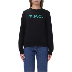 A.p.c., Dames, Sweatshirts & Hoodies, Zwart, Maat: XS Katoen,
