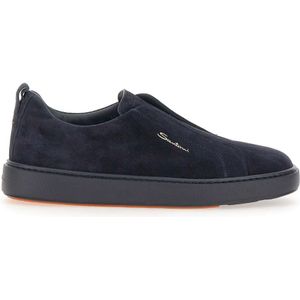 Santoni, Heren, Schoenen, Blauw, Maat: 39 1/2 EU Suède,