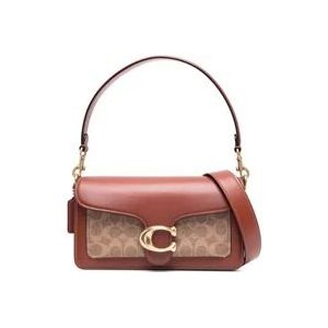 Coach Tabby 26 Coated Canvas Schoudertas , Brown , Dames , Maat: ONE Size