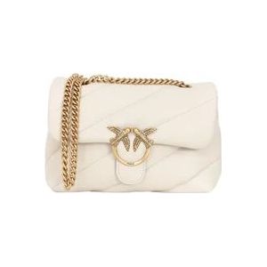 Pinko Classic Love Bag Puff Schoudertas , White , Dames , Maat: ONE Size