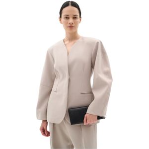 InWear, Dames, Jassen, Beige, Maat: XL Leer,