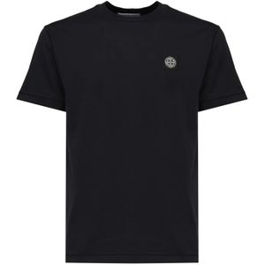 Stone Island, Heren, Tops, Blauw, Maat: M Katoen,